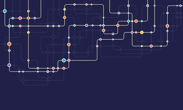 circuit connect lines and dots network technology and connection concept