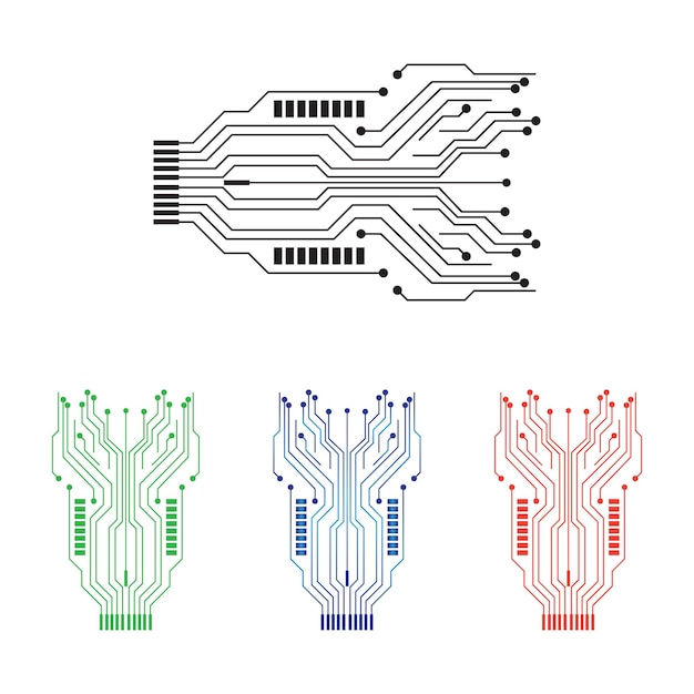 circuit logo template vector illustration icon design