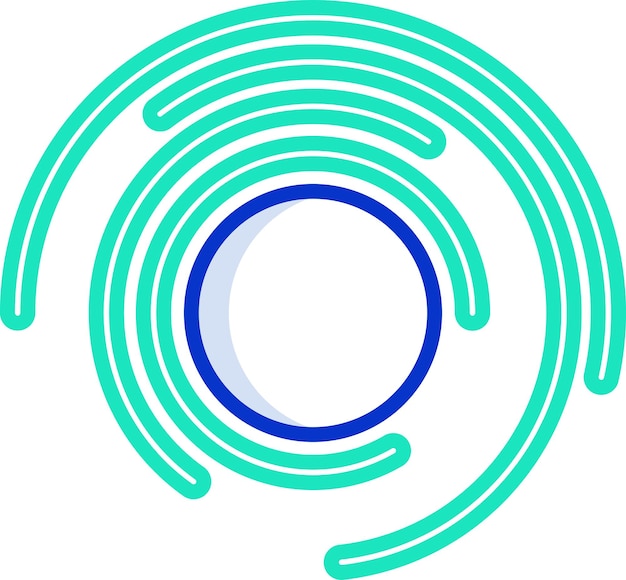 circular chartsolid outline color vector illustration