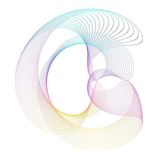 circular wireframe mesh circles lines effect logo element01