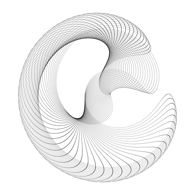 Circular Wireframe mesh circles lines effect logo element14
