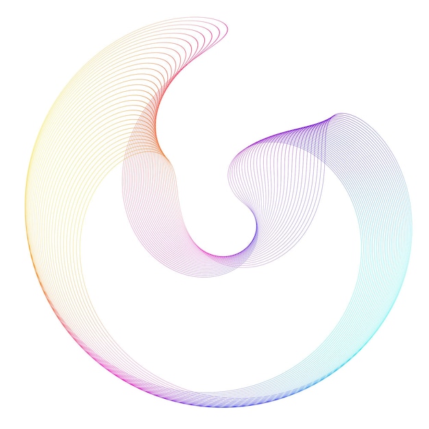 Circular Wireframe mesh circles lines effect logo element19