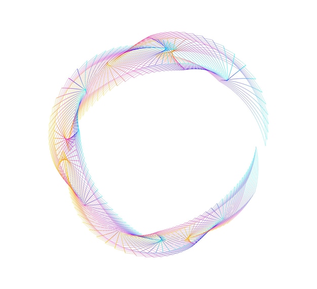 Circular Wireframe mesh circles lines effect logo element64