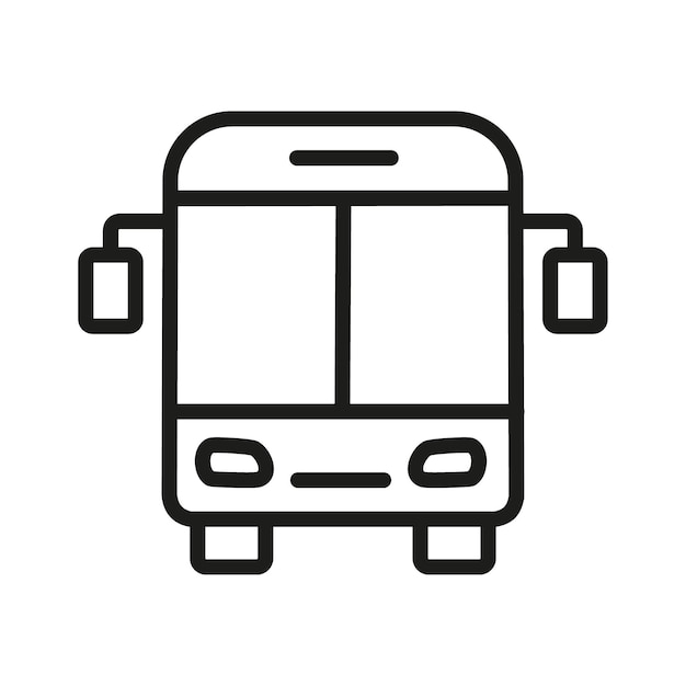 city bus outline vector icon