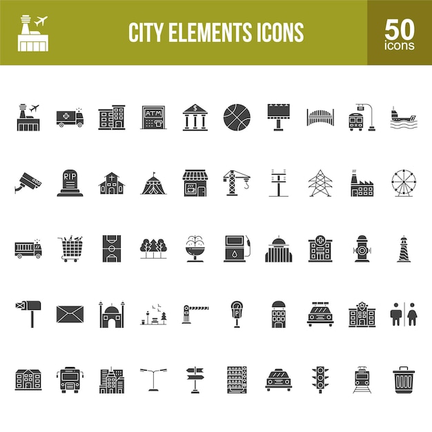 City Elements Icon Collection