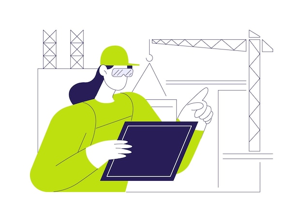 Civil engineer abstract concept vector illustration