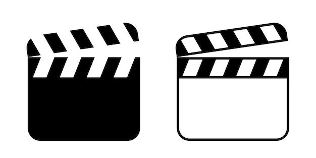 Clapper board icon Clapper icon set