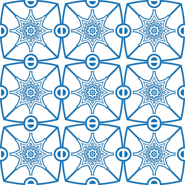 Classic ceramic mosaic tile seamless pattern
