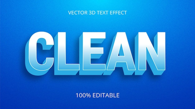 Clean 3d creative text effect design