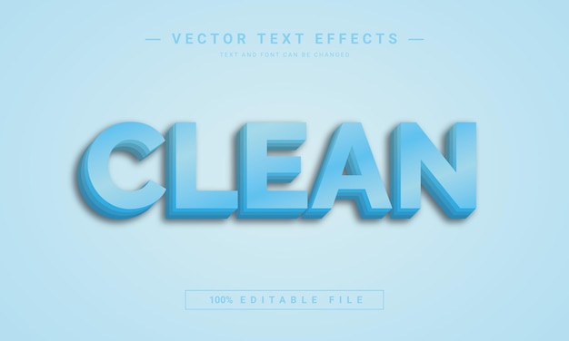 Clean 3d text effect template