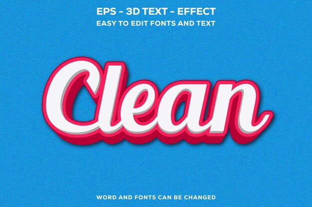 Clean 3D Text Effect