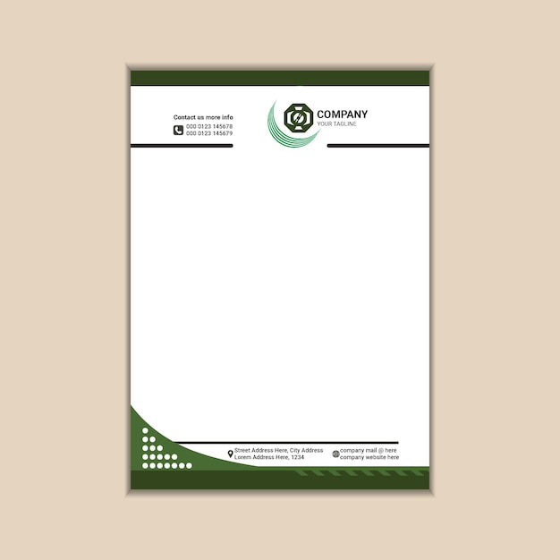 Clean and Stylish A4 Letterhead Design for Companies