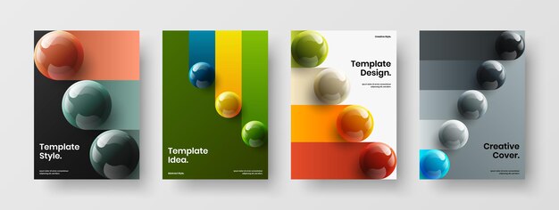 clean flyer a4 design vector template composition