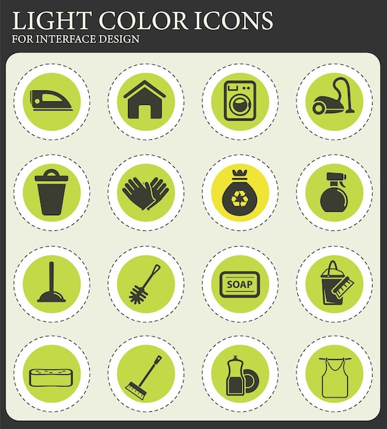Cleaning service simply icons