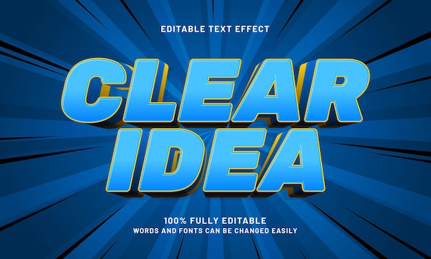 clear idea editable text effects with a smart and joyful theme
