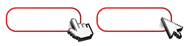 Click cursor button computer mouse pointer frame