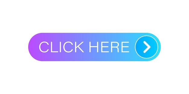 Click here banner icon in flat style Ecommerce vector illustration on isolated background Shopping sign business concept