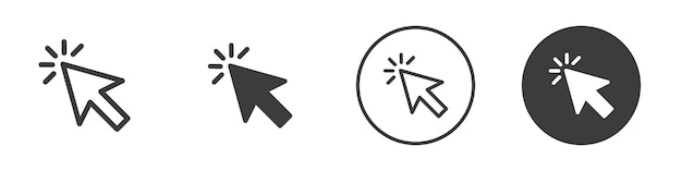 Click icon Simple outline vector logo