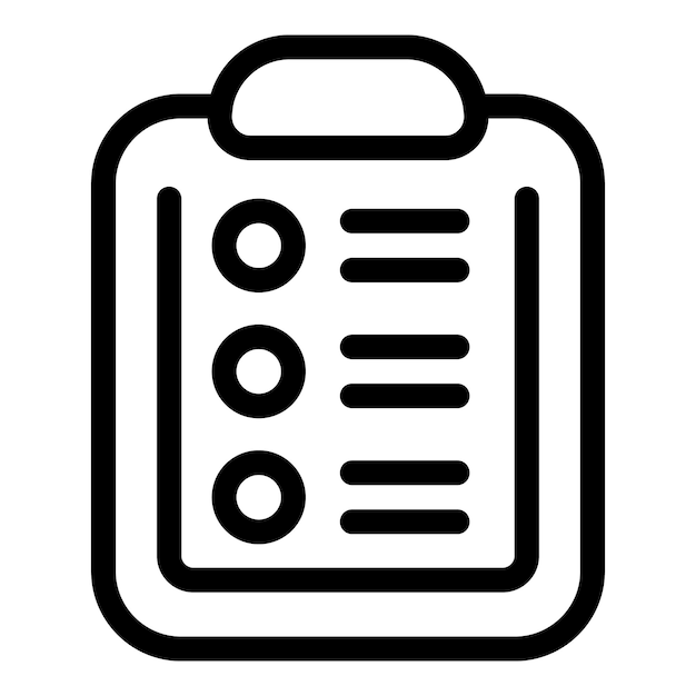 Clipboard with checklist icon linear style