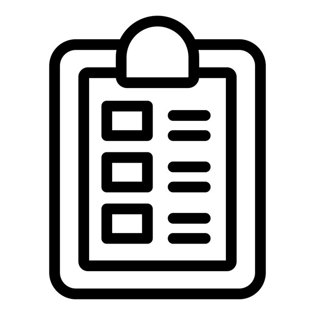 Clipboard with checklist icon showing the concept of a survey