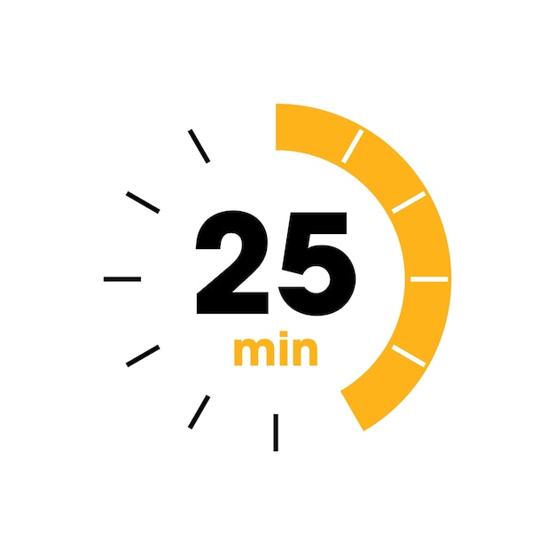 clock counting down to minutes vector template