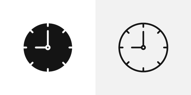 Clock nine icon vector icon set
