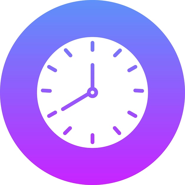 Clock vector icon illustration of Hotel Services iconset