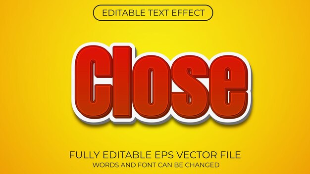 Close text effect