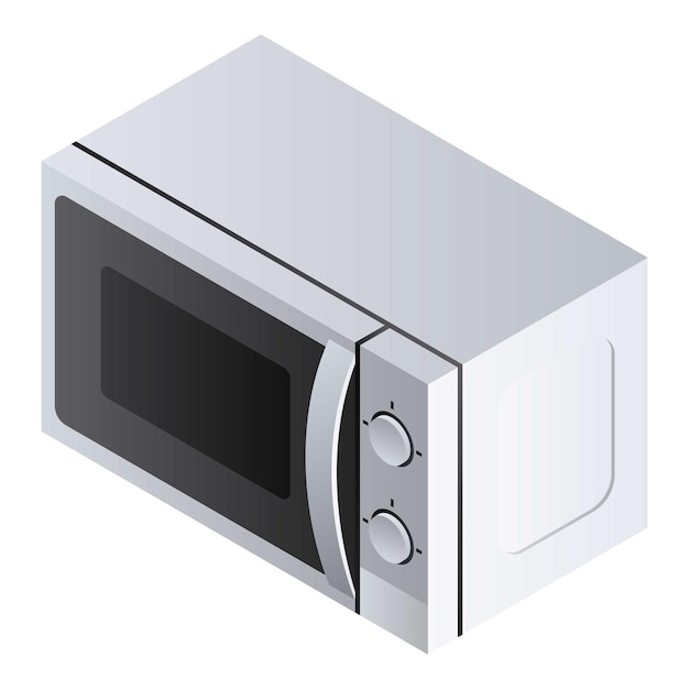 closed microwave icon isometric of closed microwave vector icon for web design isolated on white background
