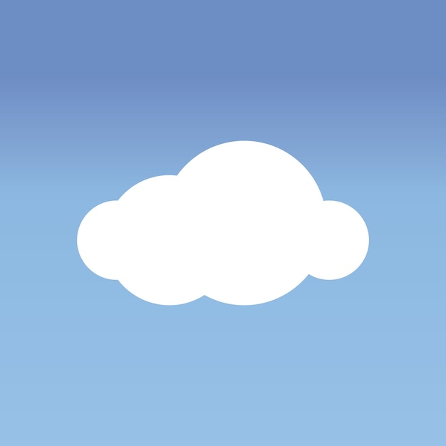 Cloud blue sky illustration vector flat design