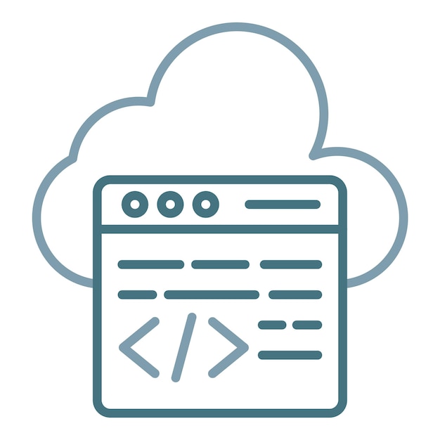 Cloud Coding Flat Illustration