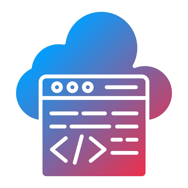 Cloud Coding icon vector image Can be used for Computer Programming