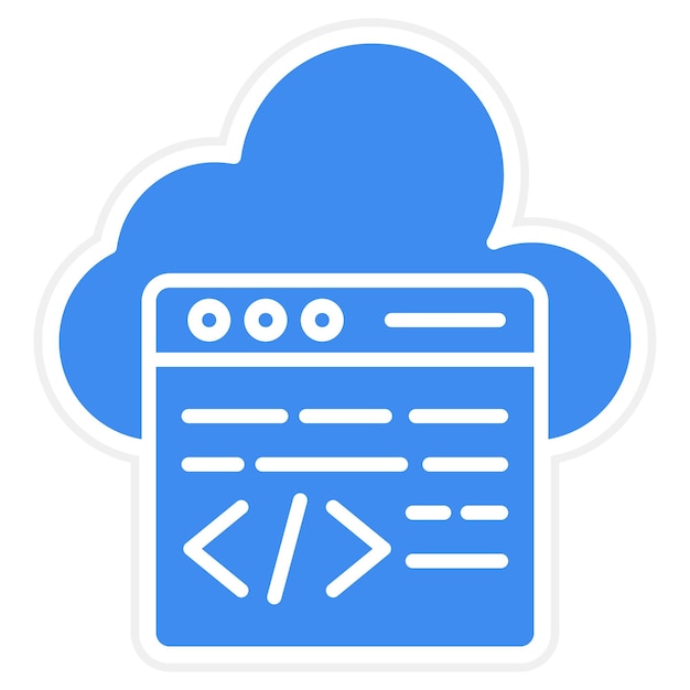 Cloud Coding icon vector image Can be used for Computer Programming