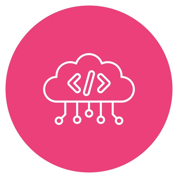 Cloud Coding icon vector image Can be used for Computer Science