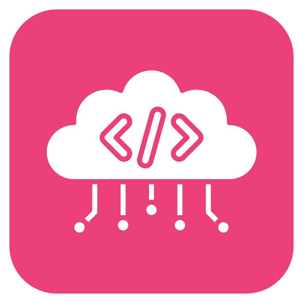Cloud Coding icon vector image Can be used for Computer Science