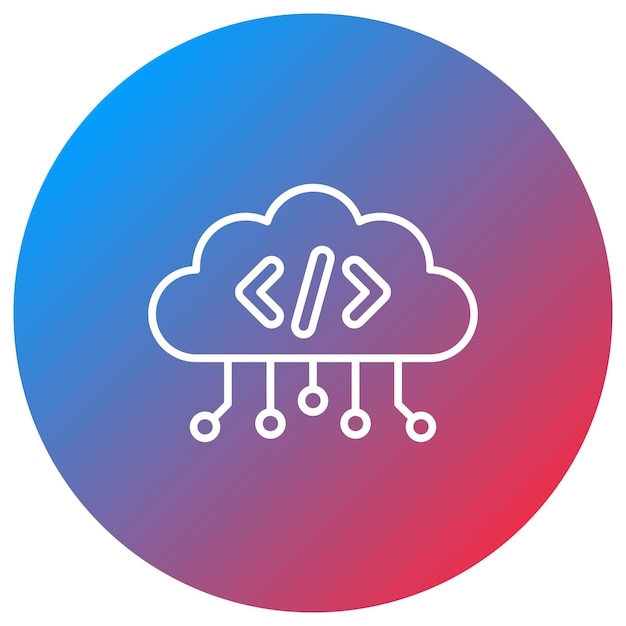 Cloud Coding icon vector image Can be used for Computer Science