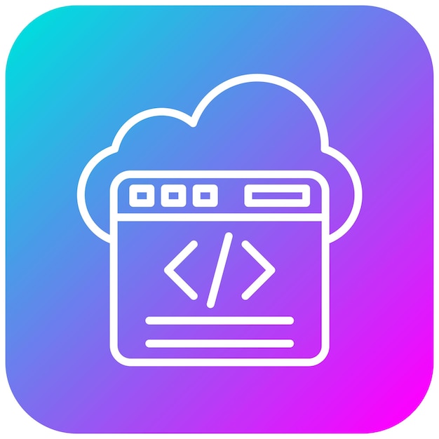 Cloud Coding vector icon Can be used for Computer Programming iconset