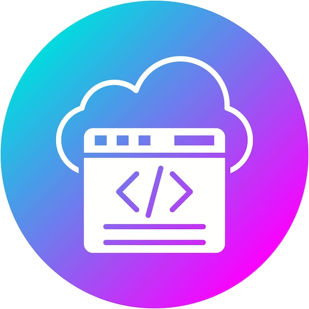 Cloud Coding vector icon Can be used for Computer Programming iconset