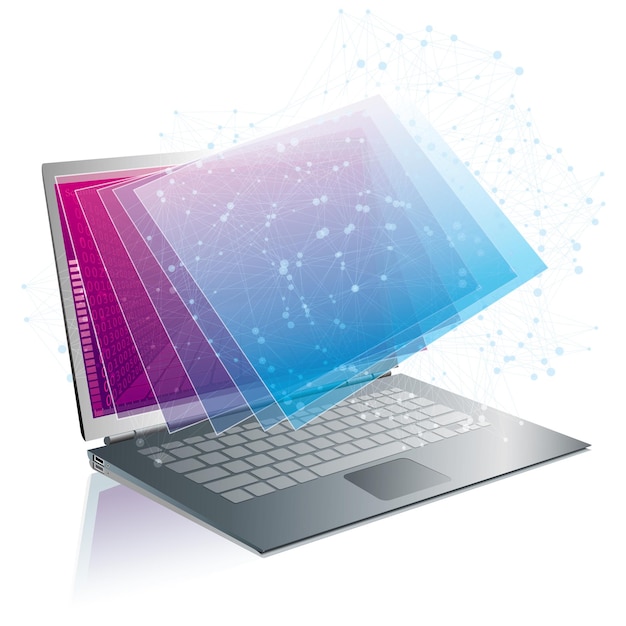 cloud computing concept design. the background is white.
