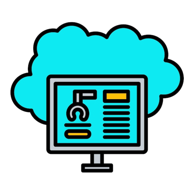 Cloud Computing Flat Illustration