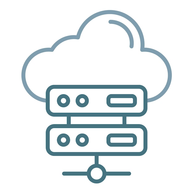 Cloud Computing Flat Illustration