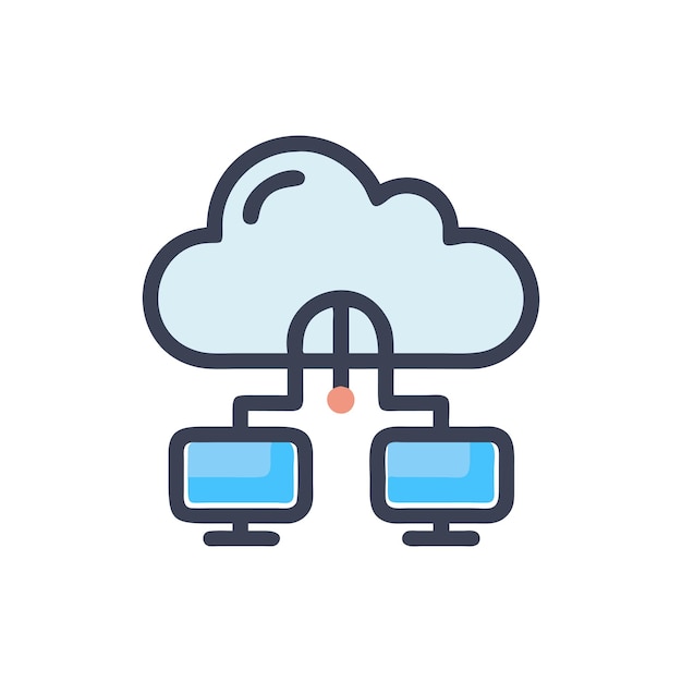 Cloud Computing Icon Technology and Device Vector for UI Websites and Mobile Applications