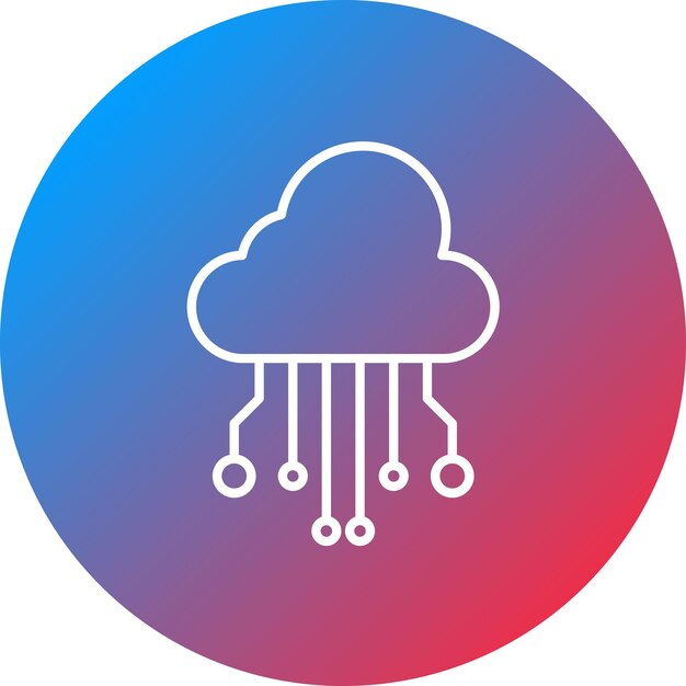cloud computing icon vector image can be used for big data