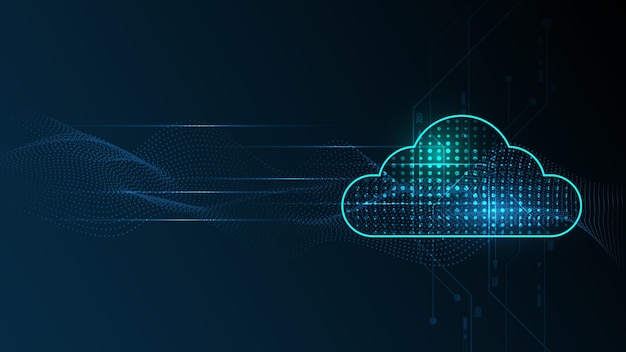 Cloud computing storage technology background digital data services innovation concept