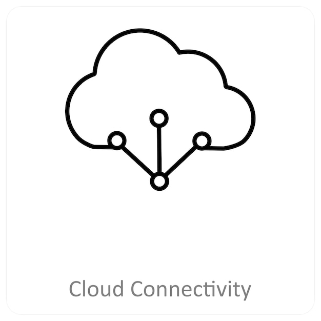 Cloud connectivity and Big data icon concept