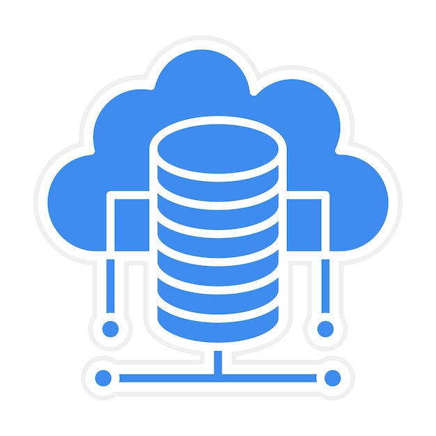 cloud database icon vector image can be used for cloud computing