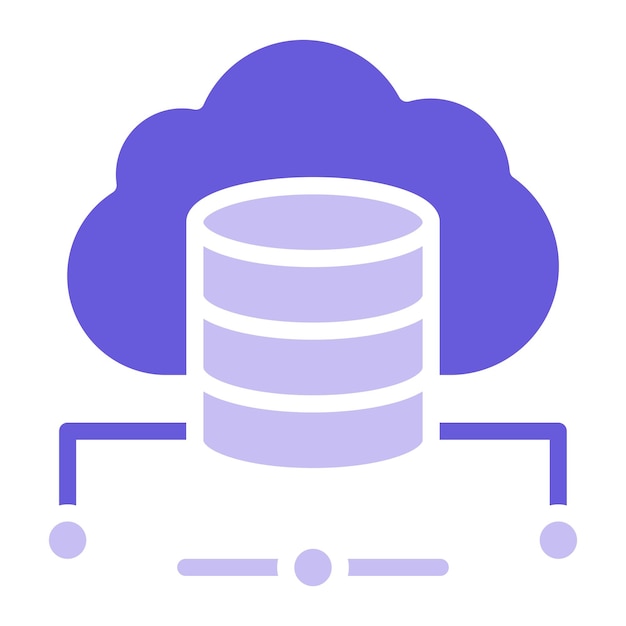 cloud database vector illustration