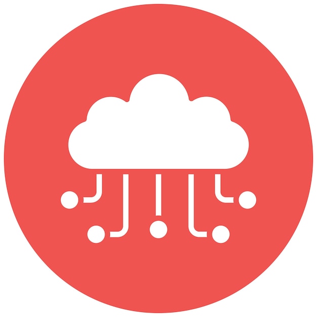 Cloud Distribution Vector Illustration Style