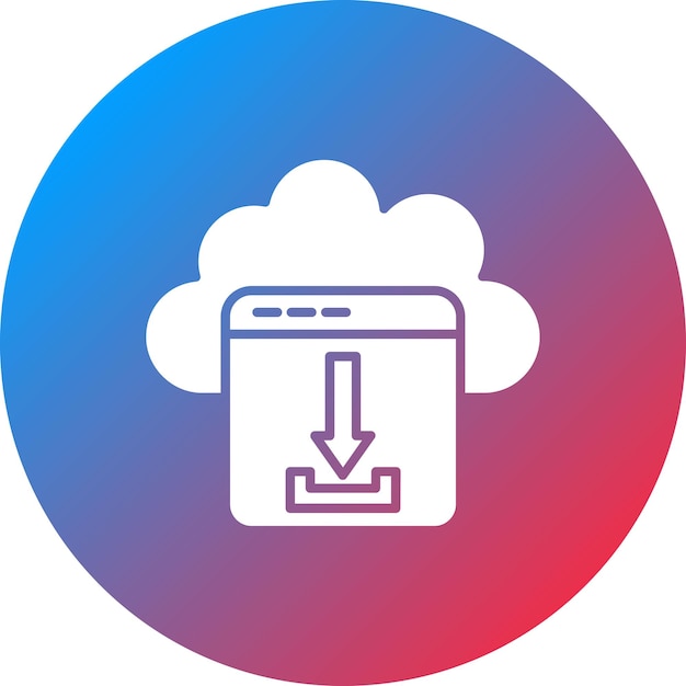 Cloud Download icon vector image Can be used for Cloud Computing