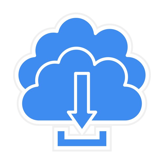Cloud Download icon vector image Can be used for Cloud Computing